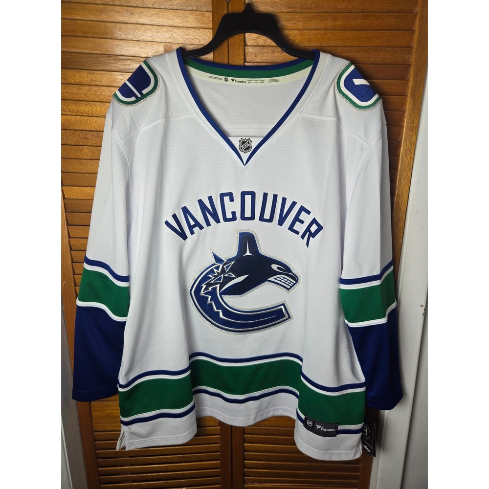 Vancouver Canucks Womens Fanatics Breakaway Away Jersey 4XL
